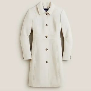 J Crew Double Cloth Coat - Cream - Italian Fabric
